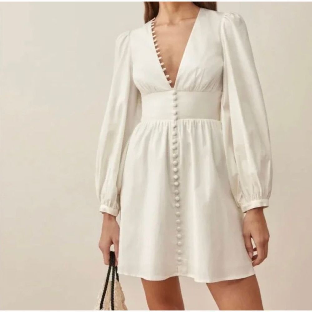 REFORMATION Caitie White Dress